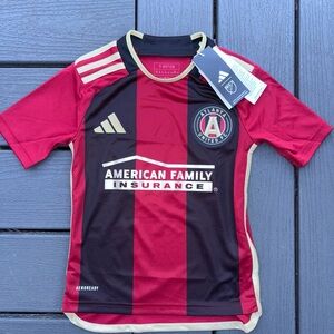 adidas Atlanta United Kids Red and Black Soccer Jersey